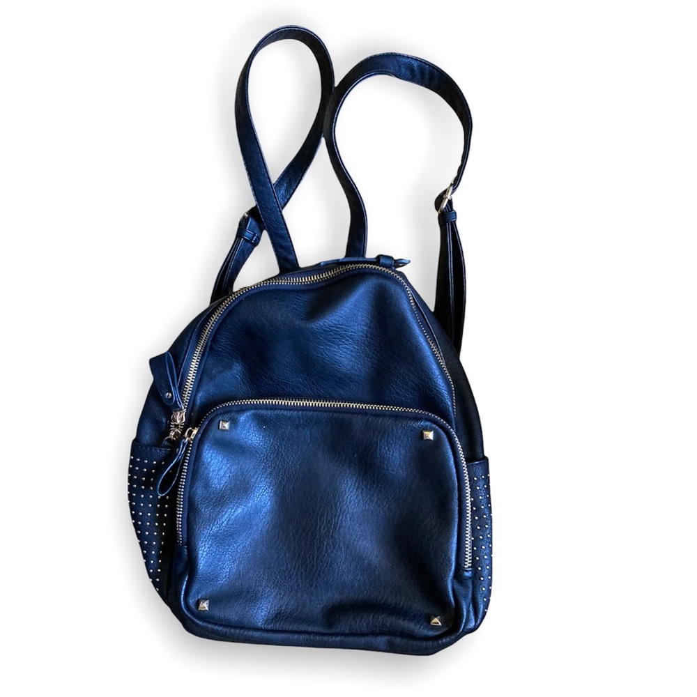 Black backpack, golden studs, O/S - Picture 5 of 5